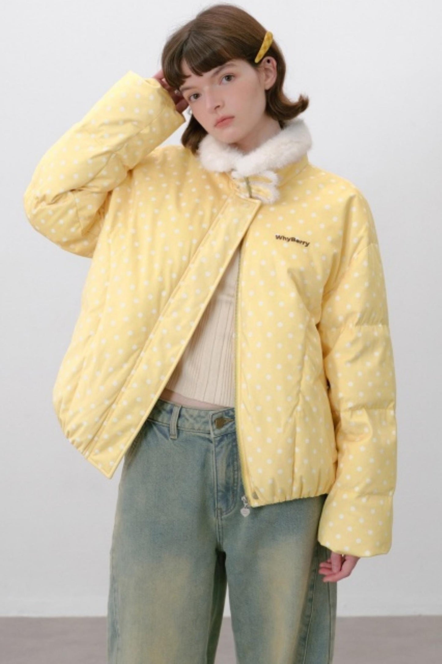 Polka Dot Down Jacket