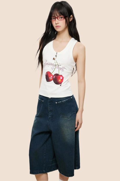 Cherry Blossom Sleeveless Top