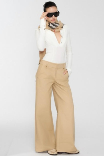 White Workwear Long Sleeve Top