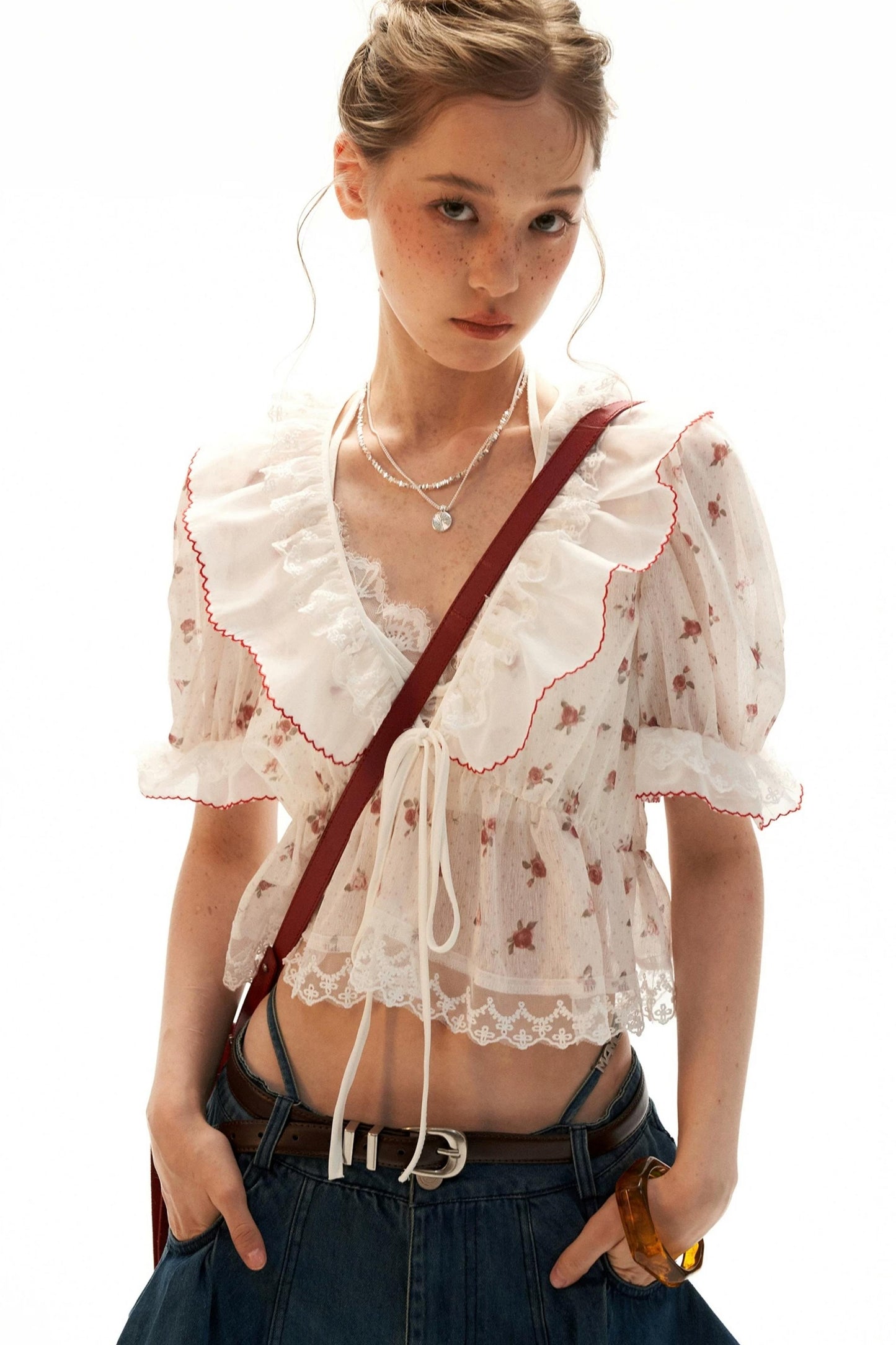 White Lace Halter Camisole