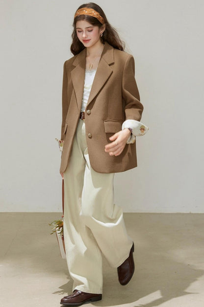 Jacquard Woolen Coat