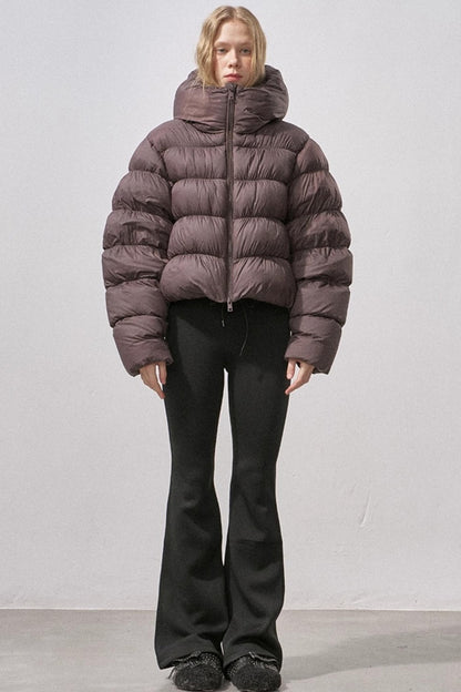 Black Micro-Stretch Flared Pants