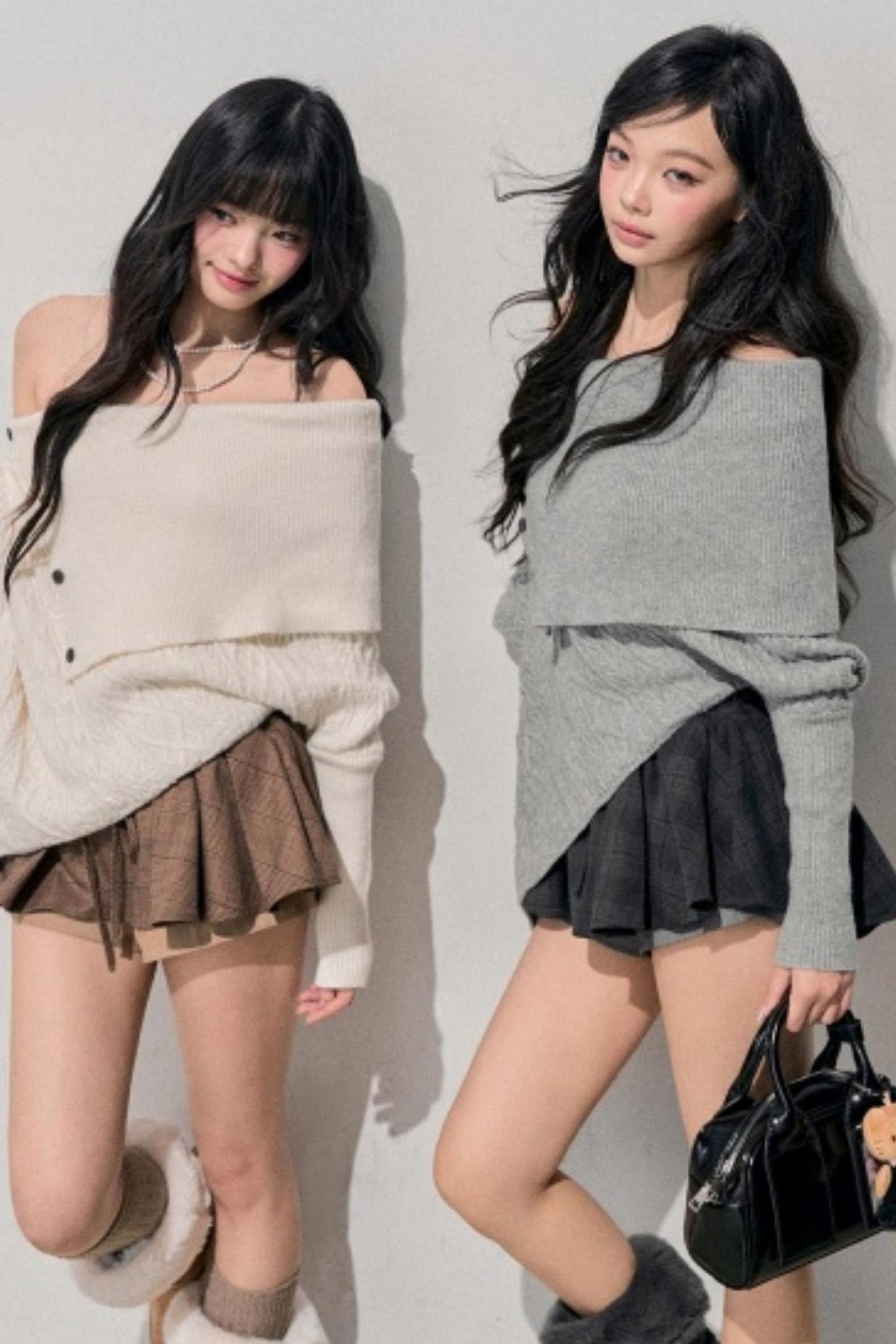 Asymmetrical French Cable Sweater