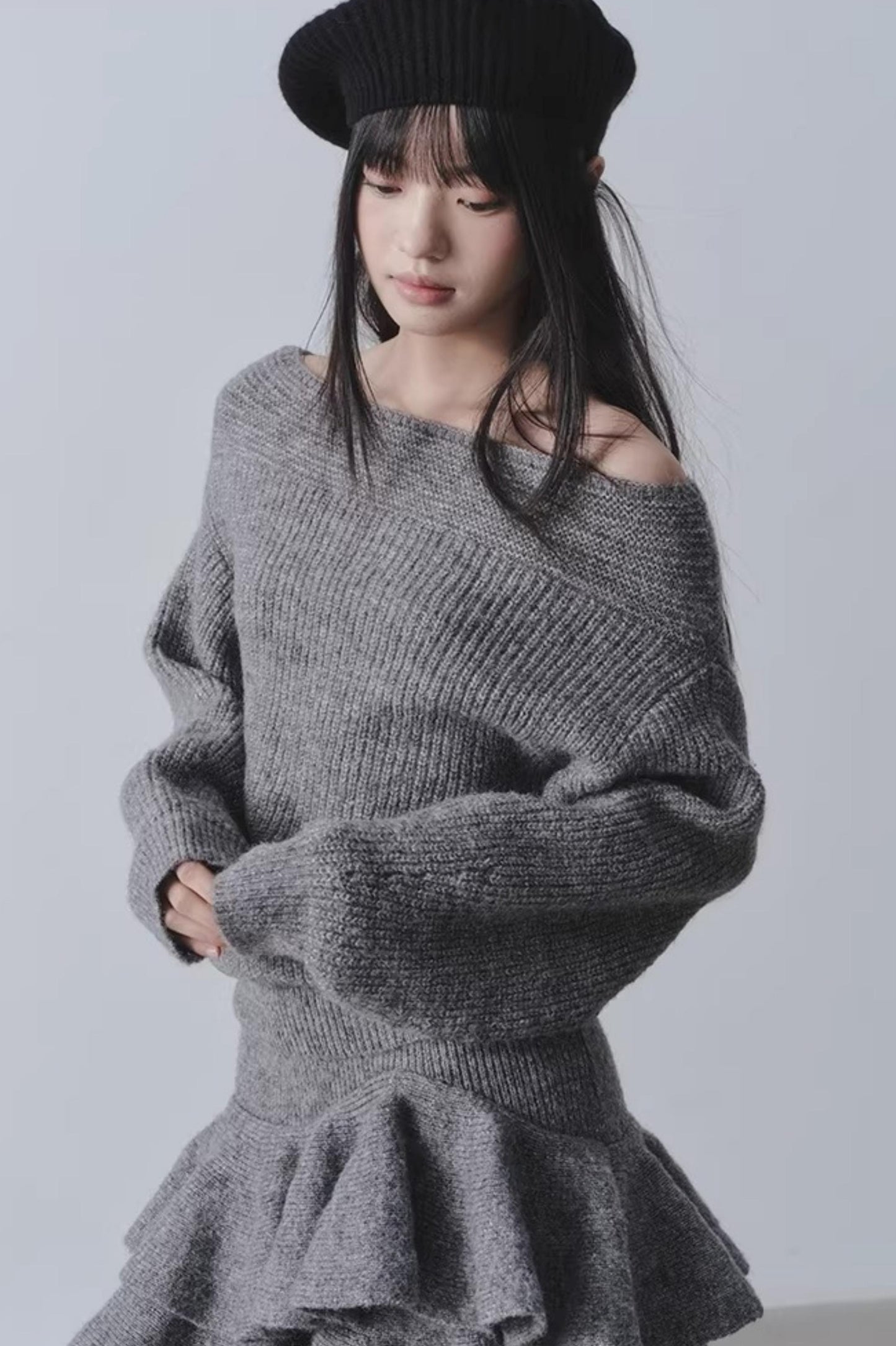 Nordic Morning Mist Wool Sweater Set