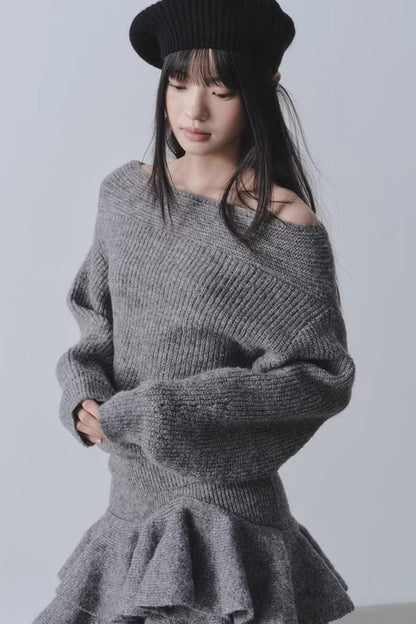 Nordic Morning Mist Wool Sweater Set