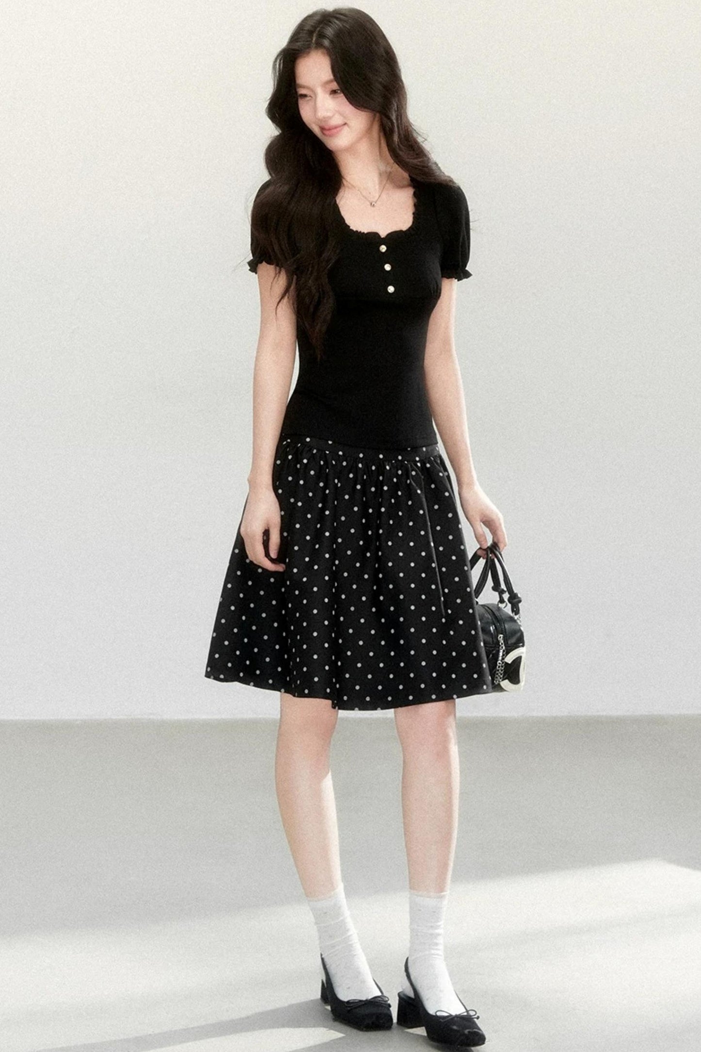 Minifalda Evasé con Lunares
