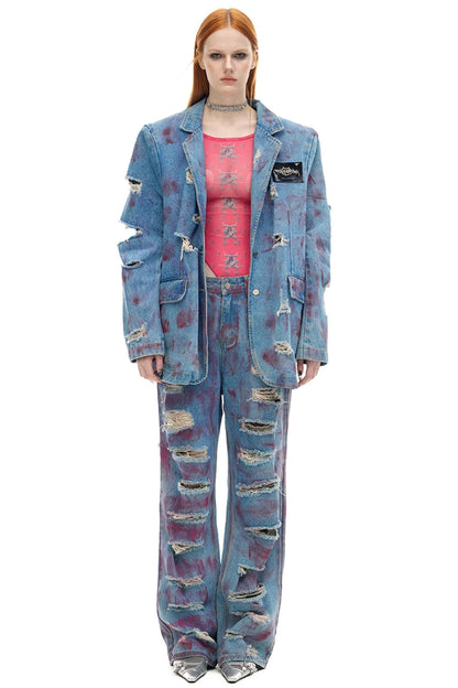 Earth Powder Coated Jeans Pants