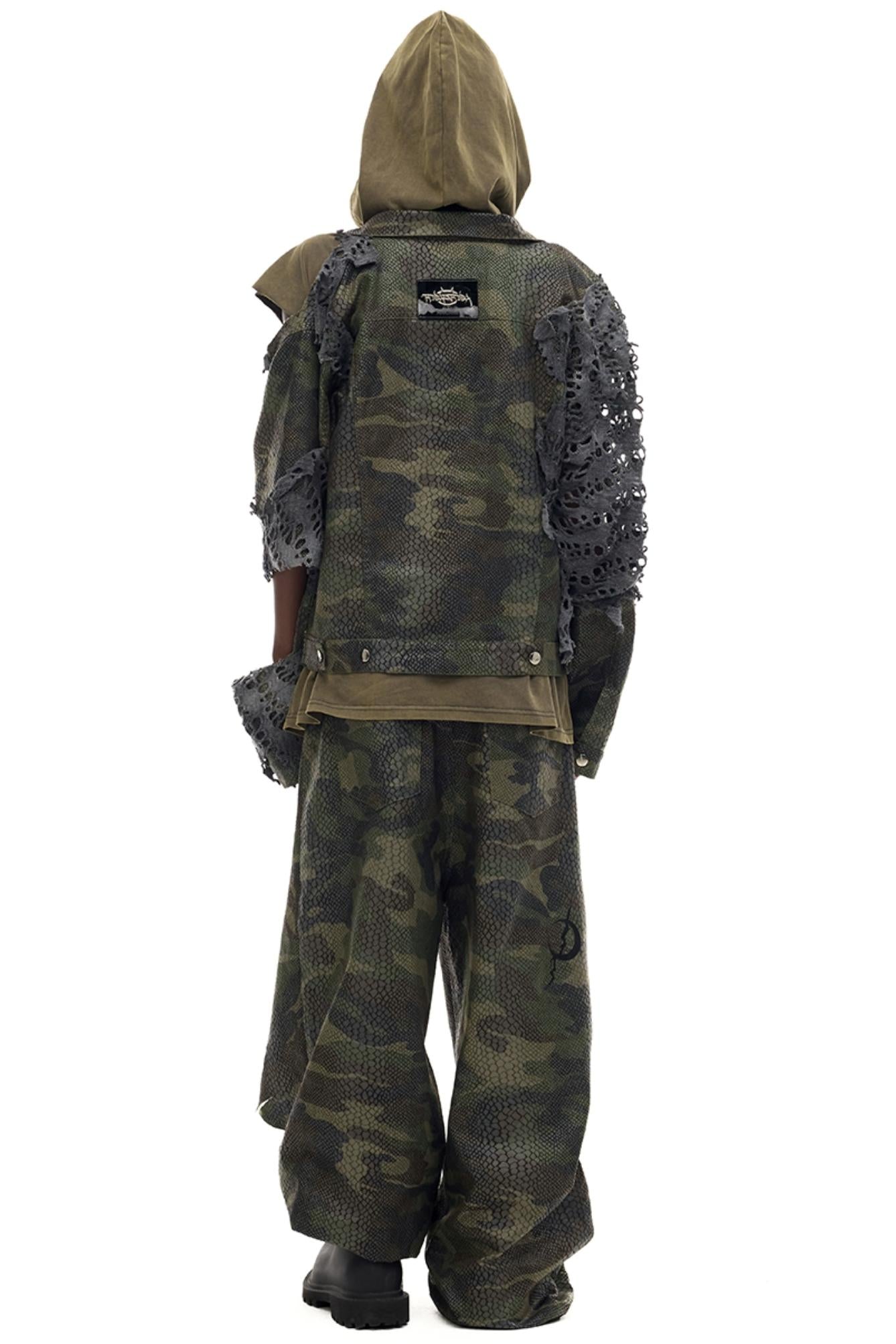 Cosmic Vortex Sleeveless Hooded Top