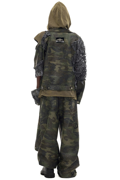 Cosmic Vortex Sleeveless Hooded Top