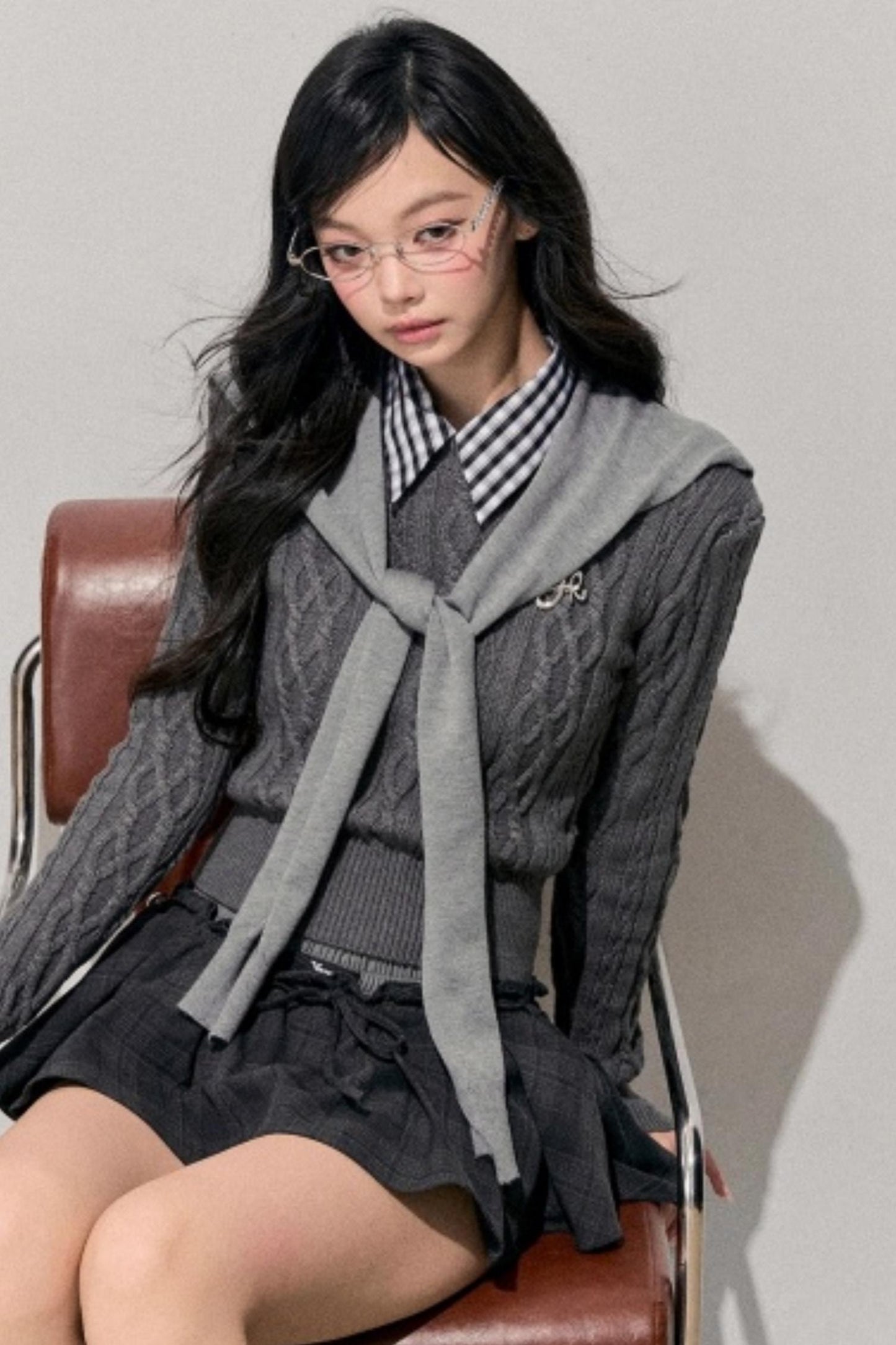 Unfinished Poem Plaid Sweater