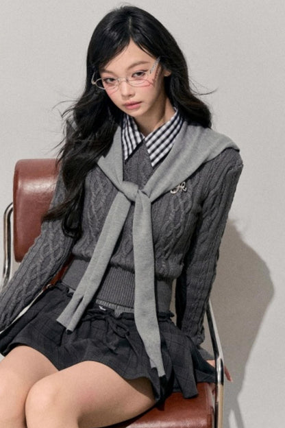 Unfinished Poem Plaid Sweater