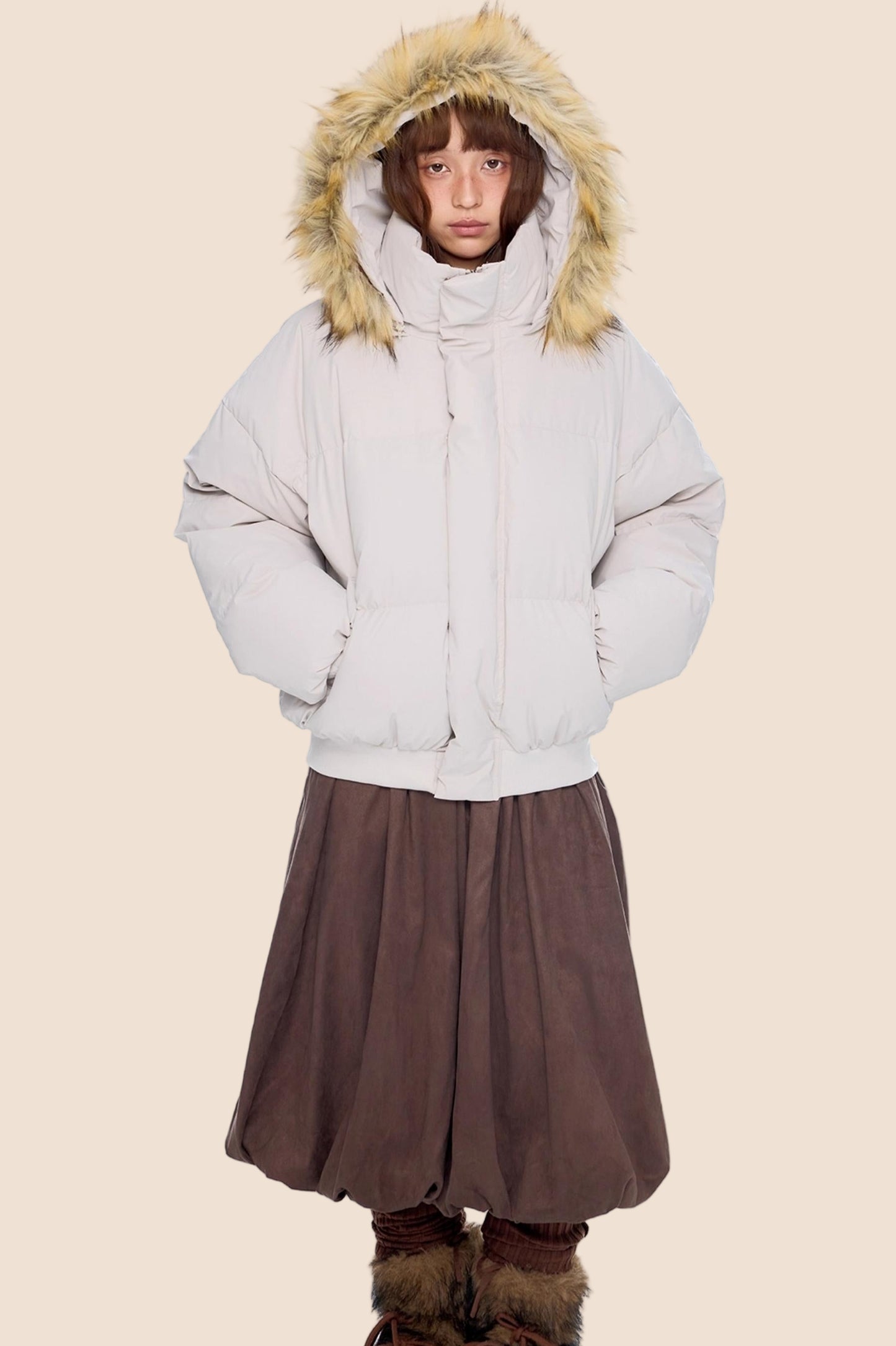 Retro Hooded Down Jacket