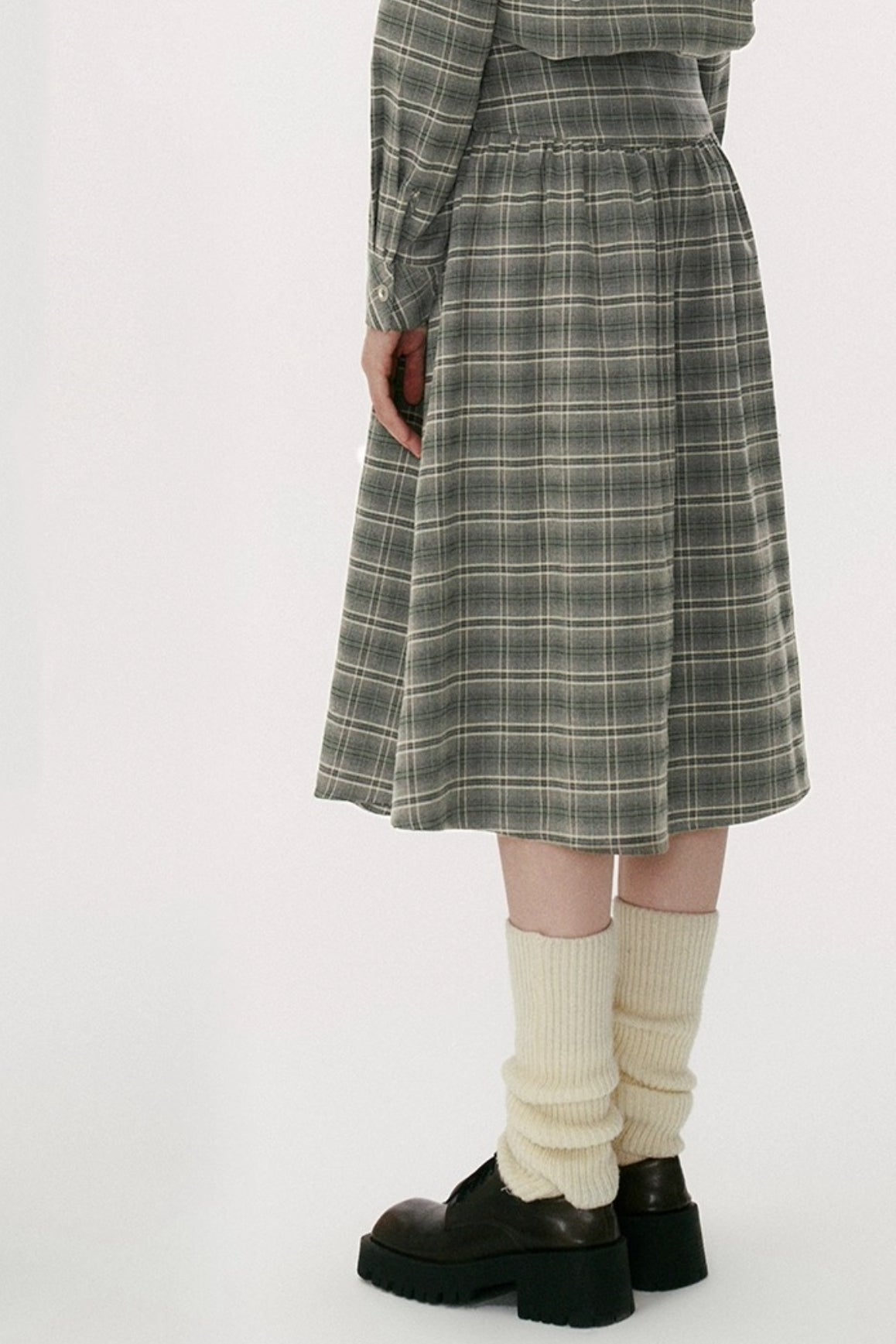 Autumn Plaid Midi Skirt