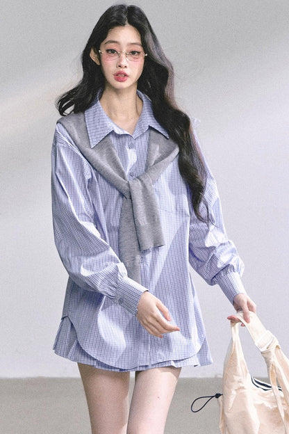 Autumn Plaid Suit Set-Up