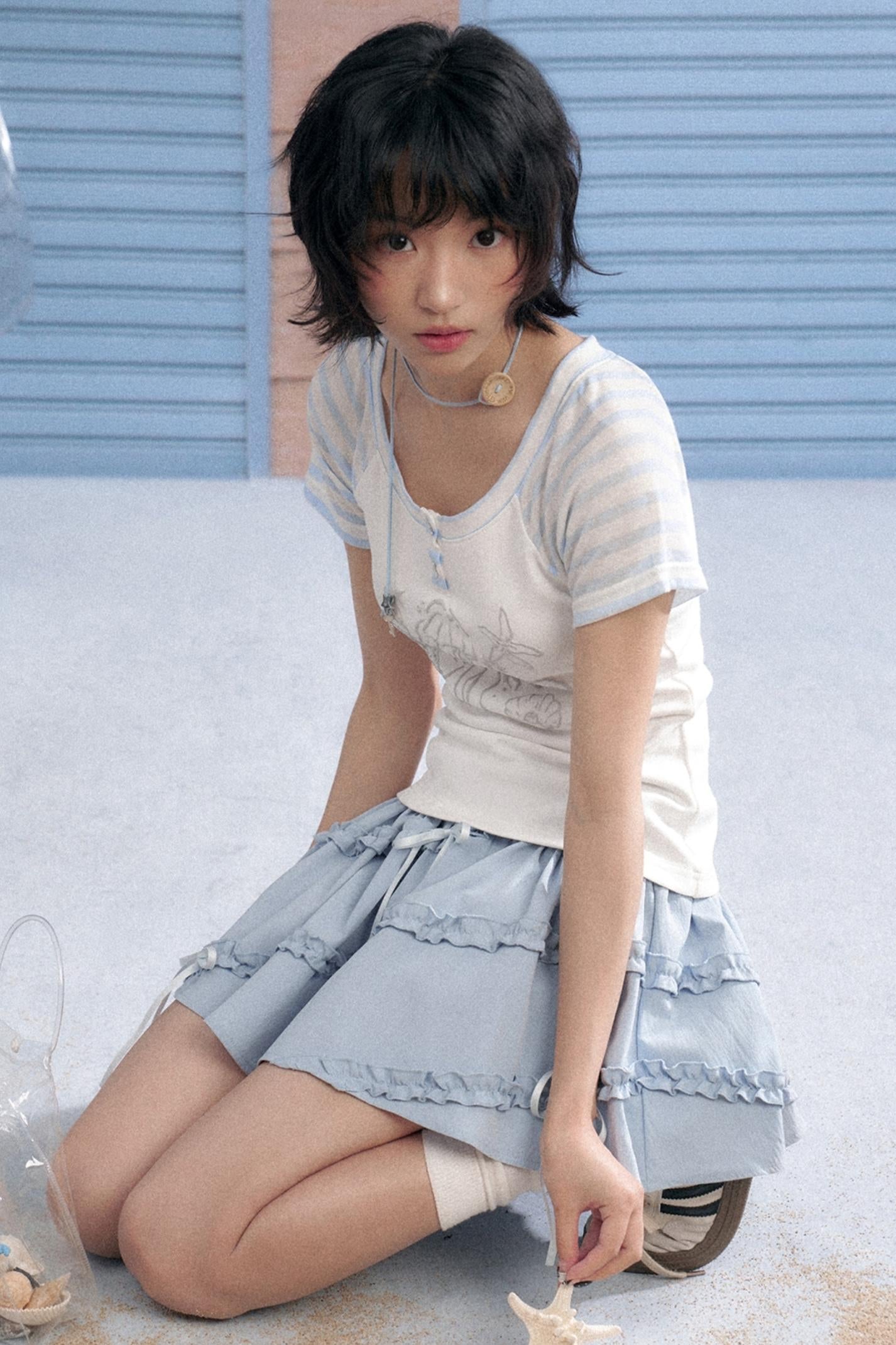 Striped Patchwork Tee