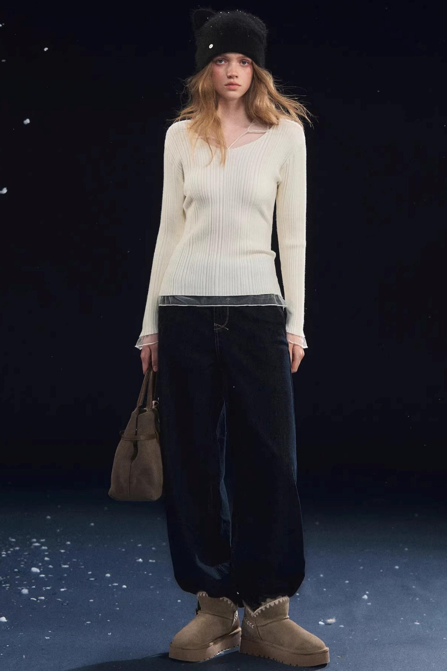 Mesh Splicing High-Elastic Base Shirt