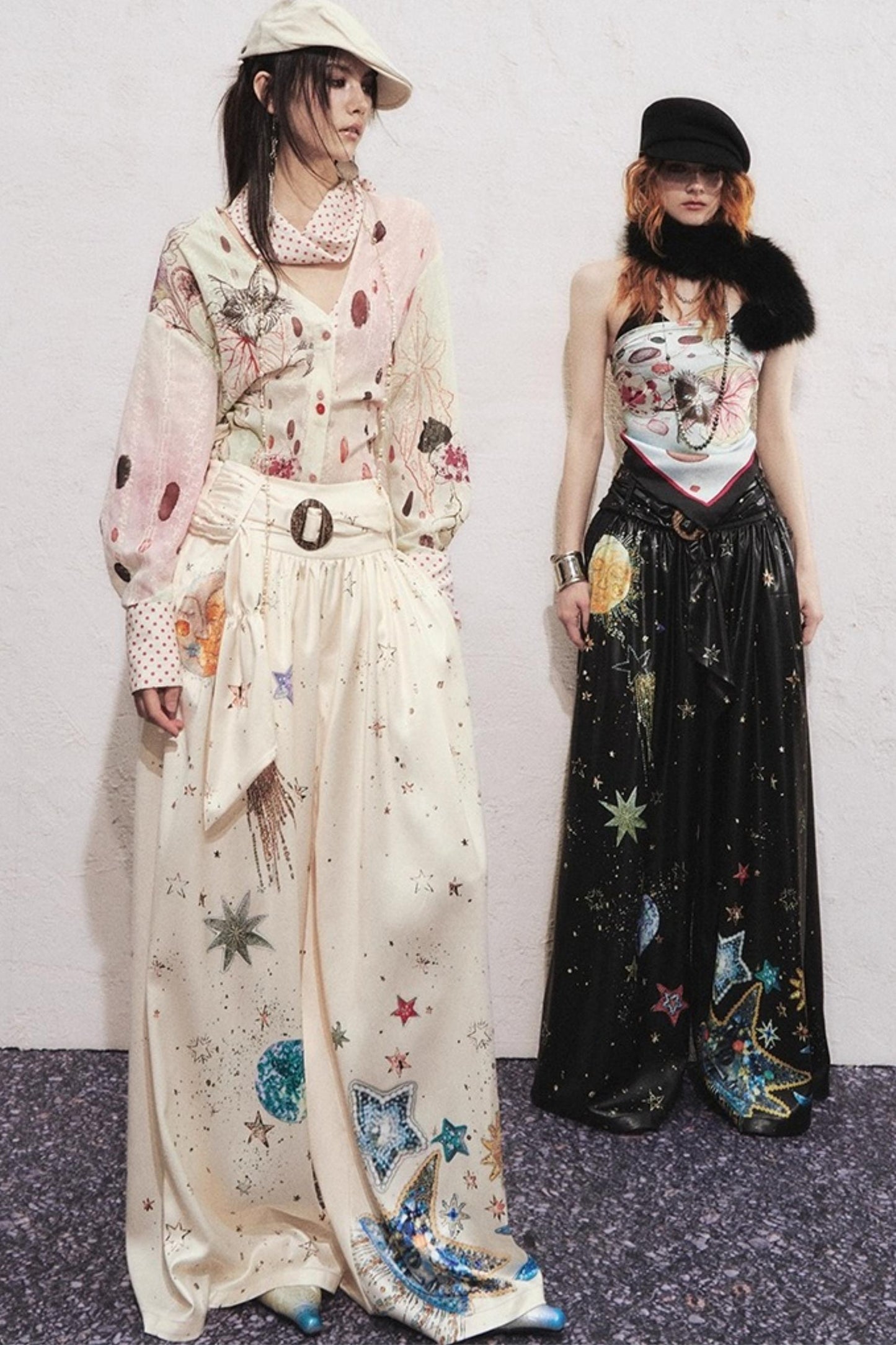 Watercolor Begonia Satin Scarf