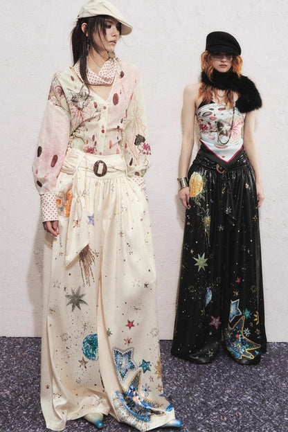 Watercolor Begonia Satin Scarf