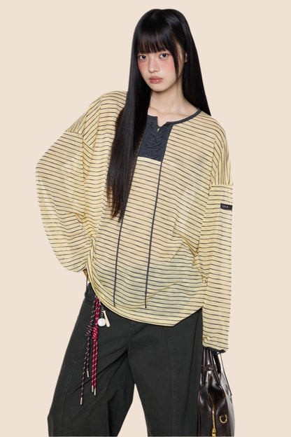 Summer Striped Long Sleeve T-Shirt