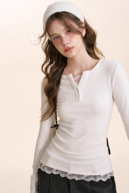 Romantic Lace Velvet Top