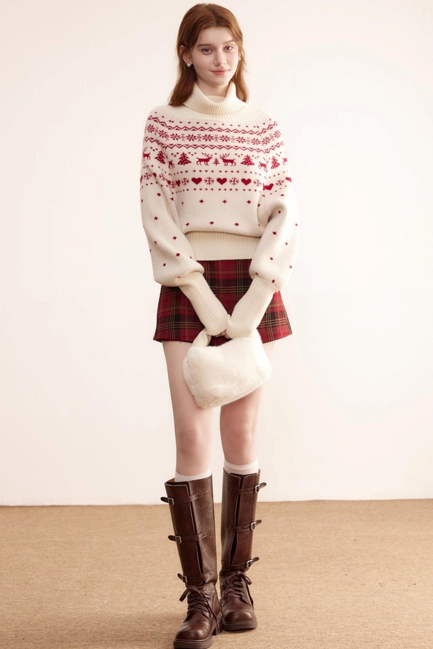Christmas Fair Isle Turtleneck Sweater