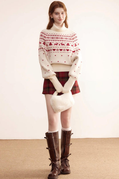Christmas Fair Isle Turtleneck Sweater