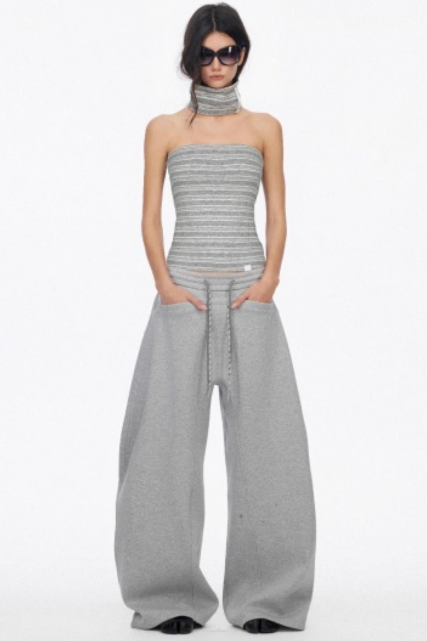 Classic Wide-Leg Fleece Sweatpants