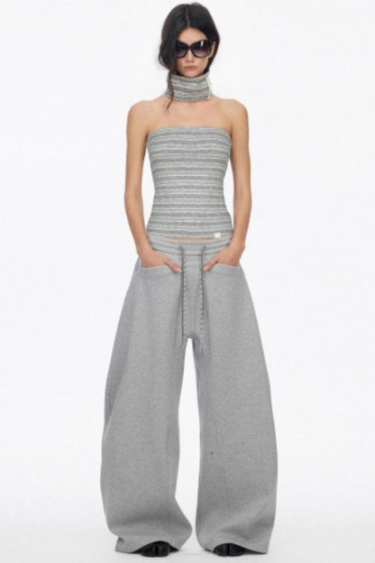 Classic Wide-Leg Fleece Sweatpants