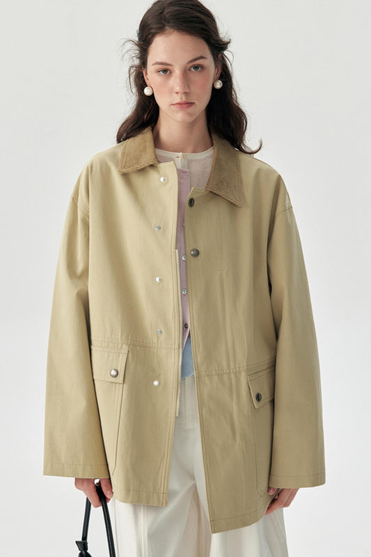 Relaxation Lapel Trench Coat