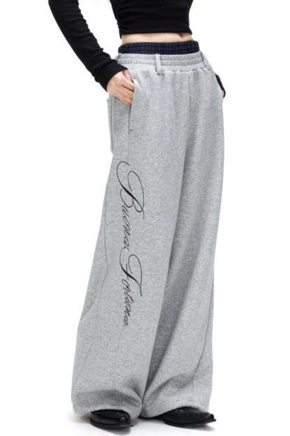 Plaid Patchwork Fleece-Lined Pants