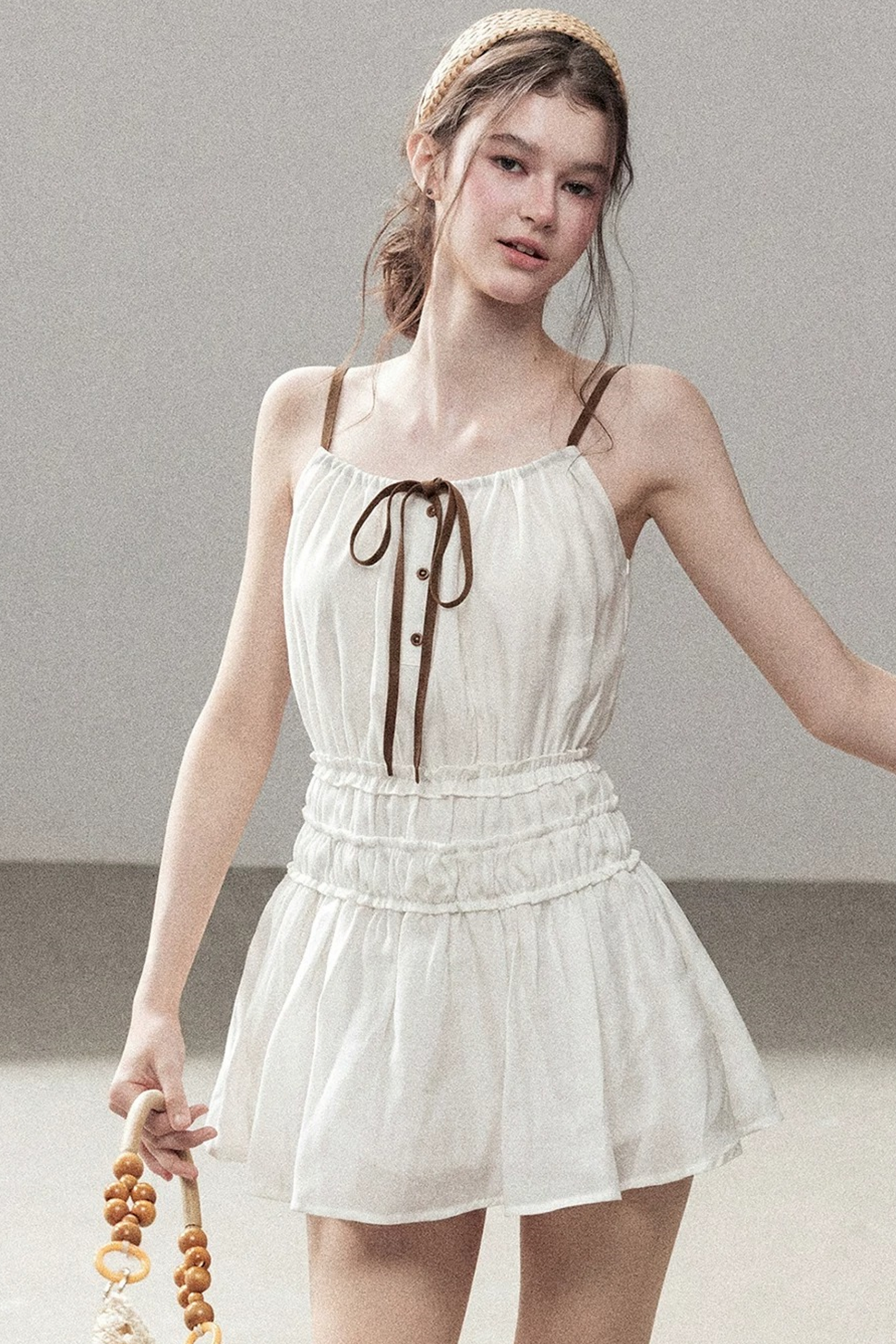 Französisches Sommerkleid mit Trägern