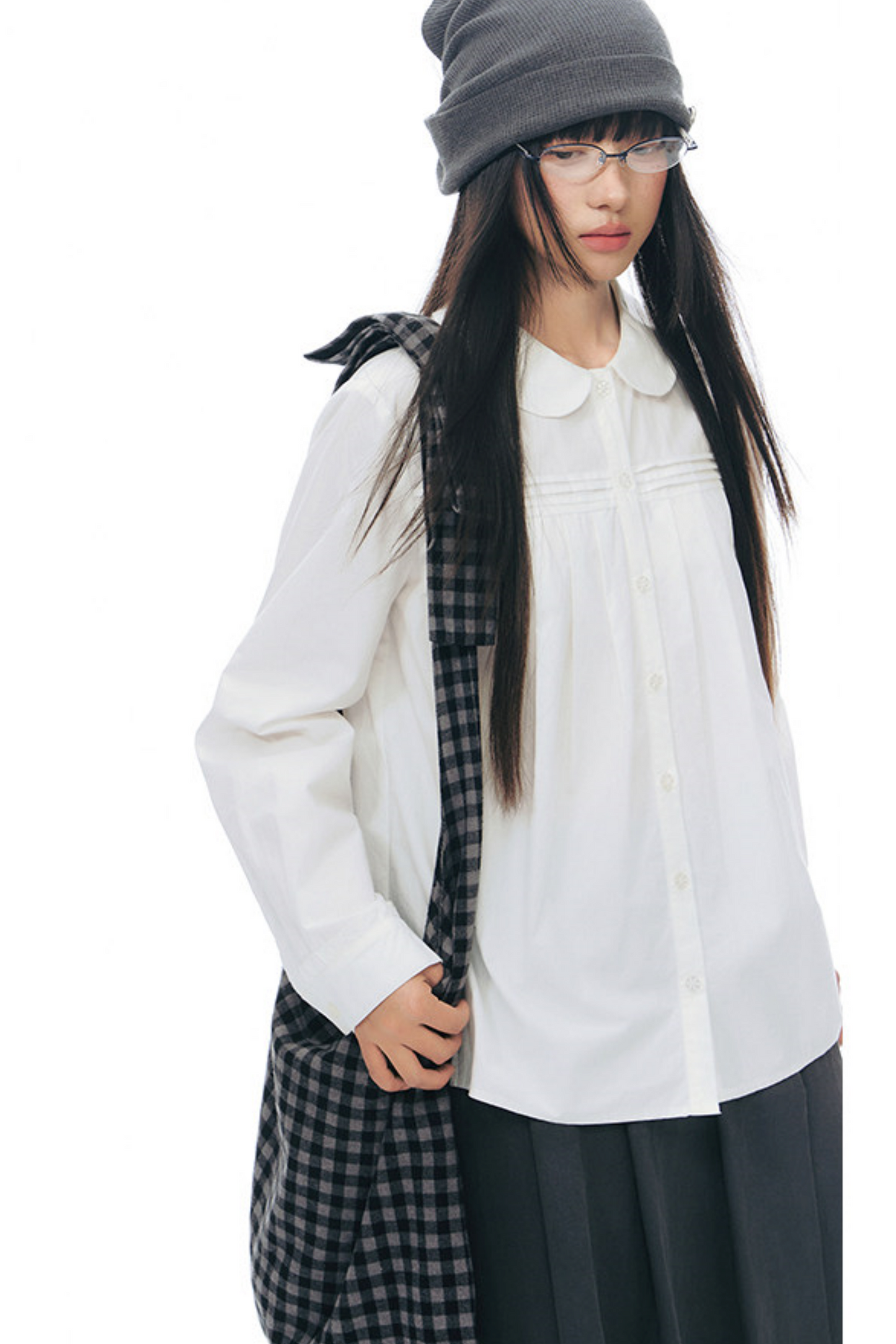 Pure Cotton Pleated Blouse