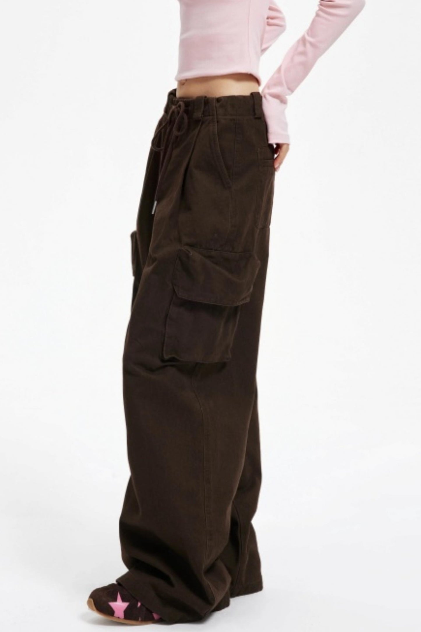 Vintage Drawstring Loose Cargo Pants