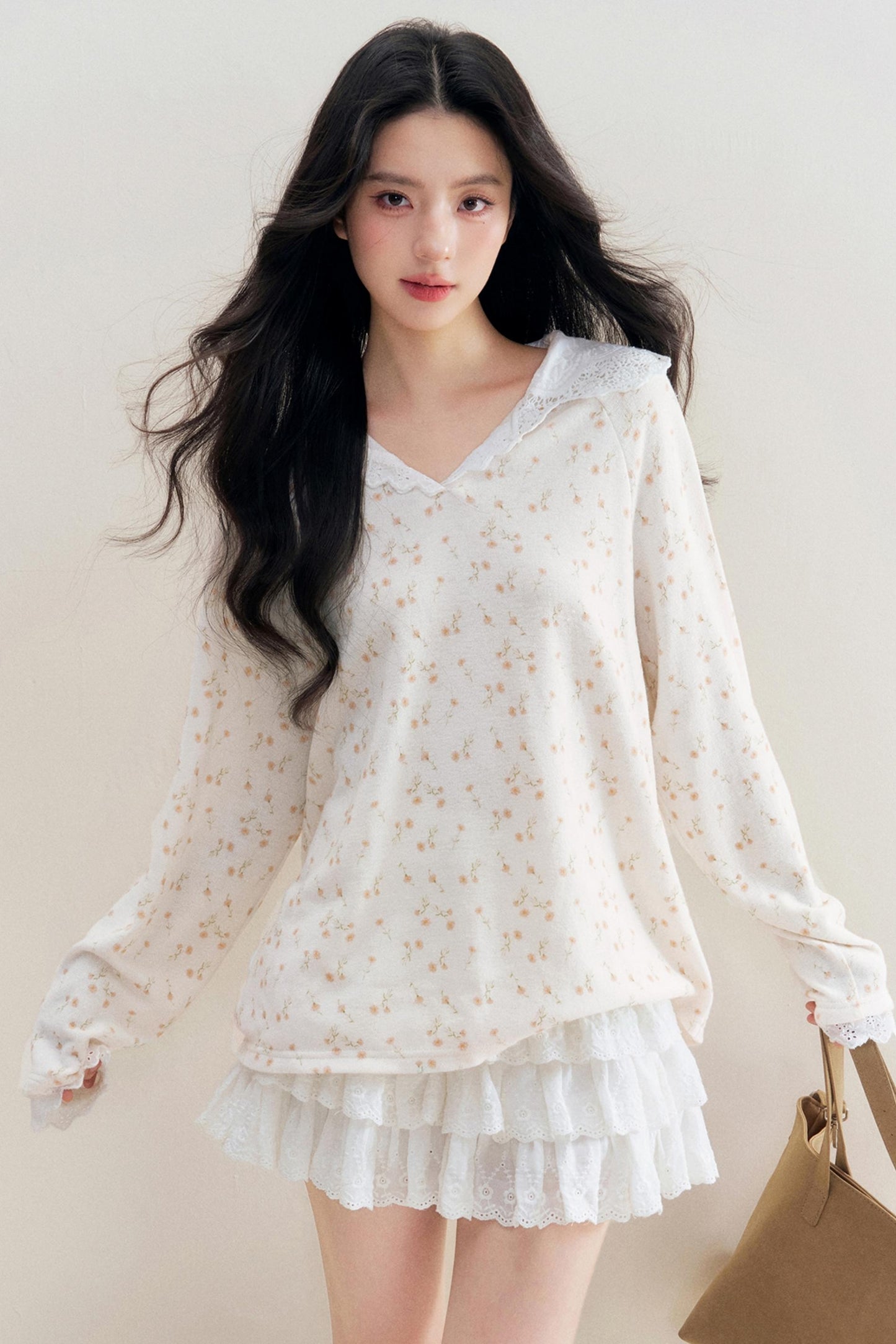 Floral Nocturne Long T-Shirt
