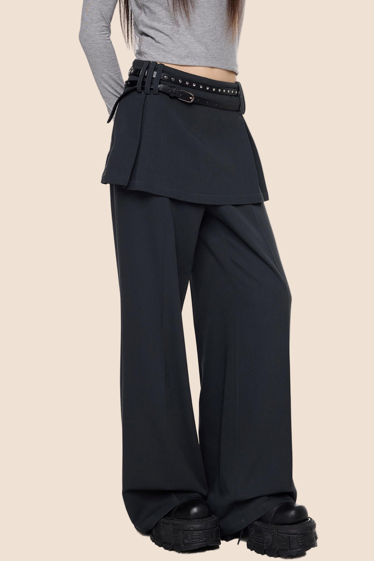 Straight High Waist Pants