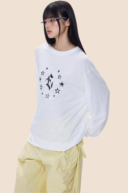 American Star Print Long Sleeve T-Shirt