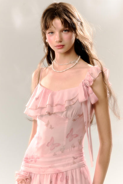 Pink Butterfly Dreams Streamer Dress