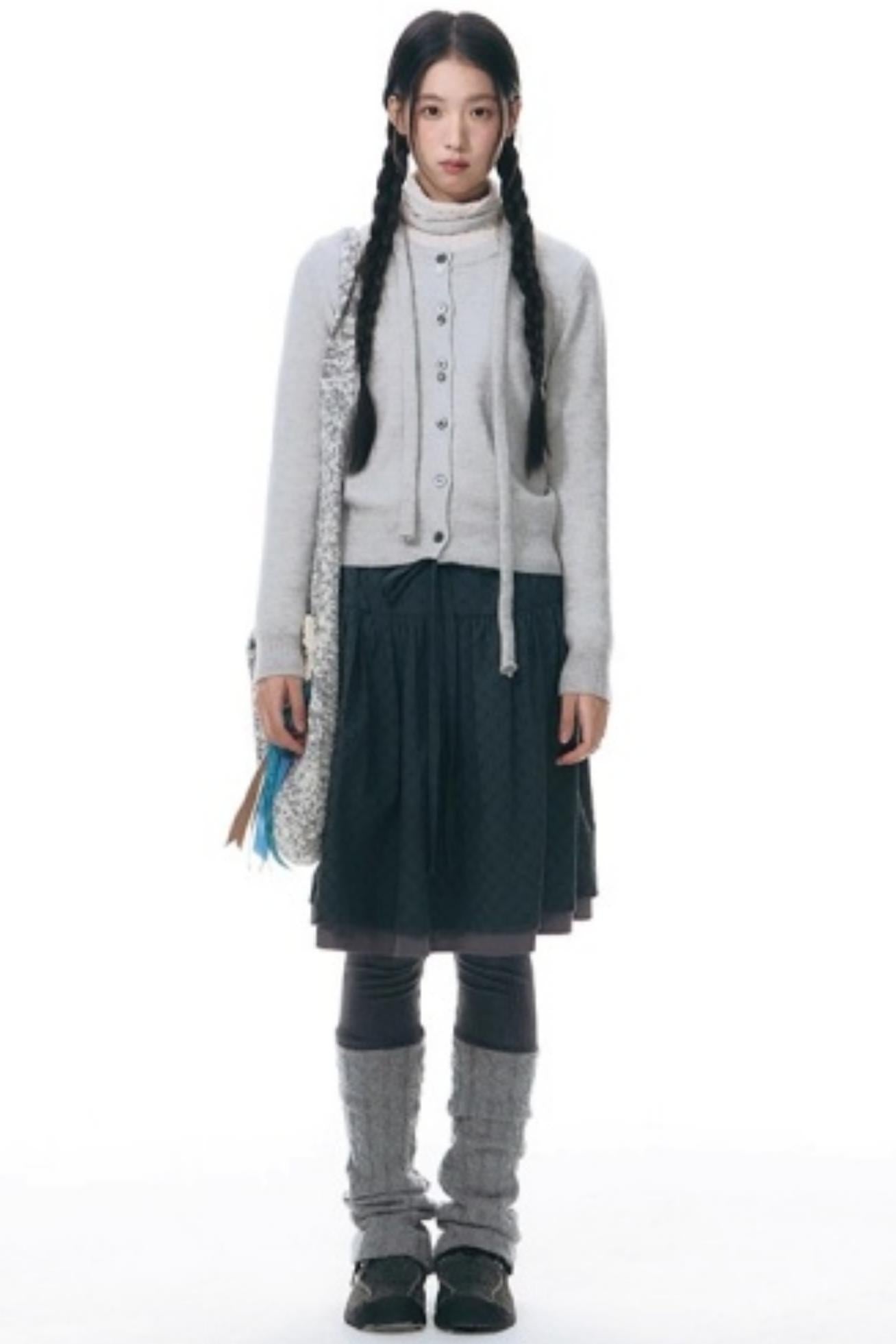 Star Brushed Turtleneck Long-Sleeved Top