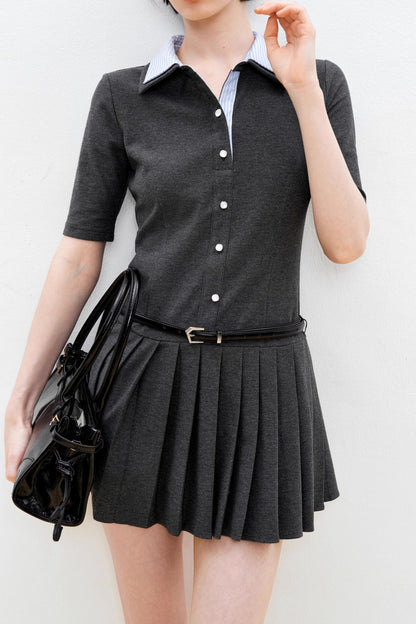 Summer Colorblock Polo Dress