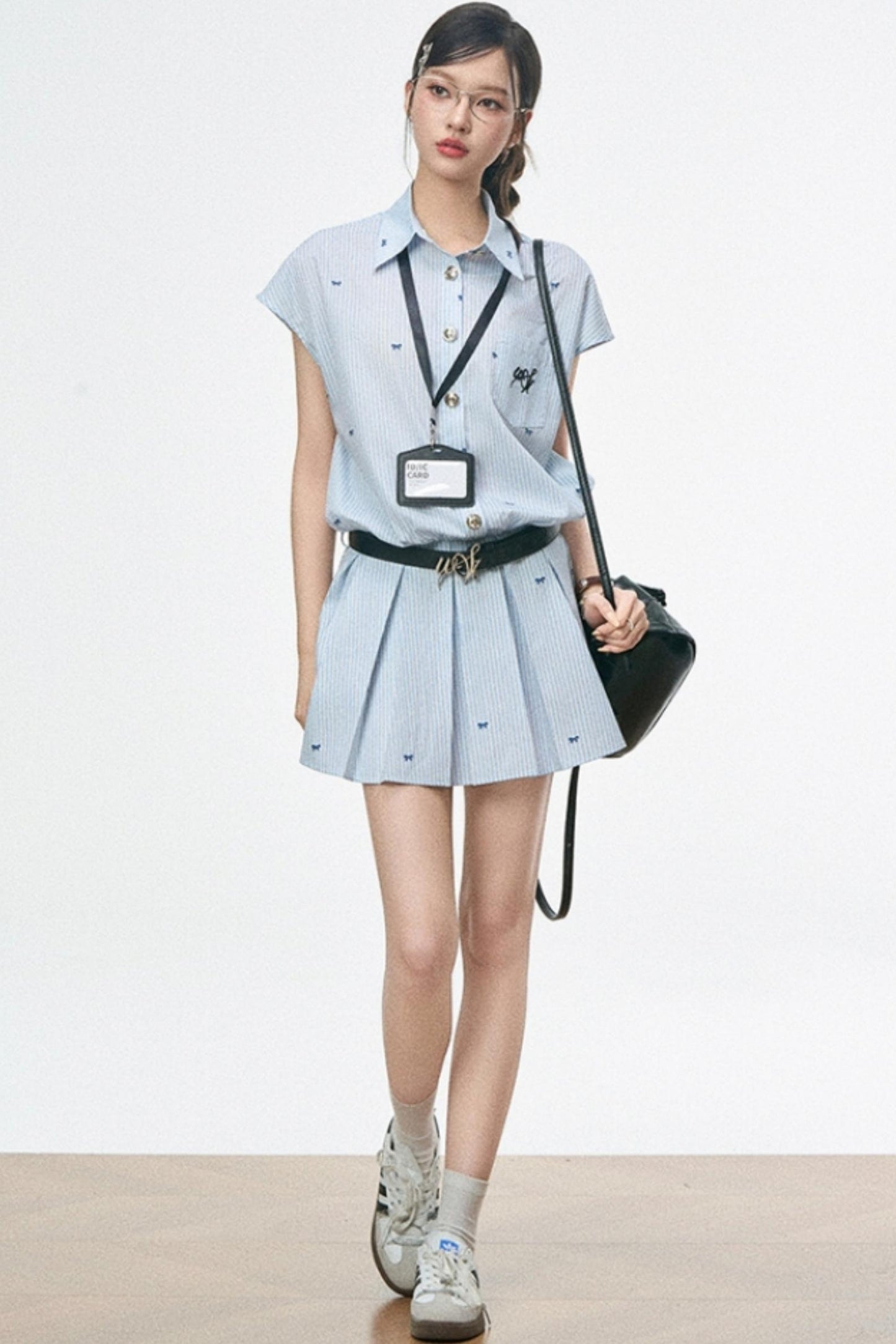 Chic Striped Waist Dress