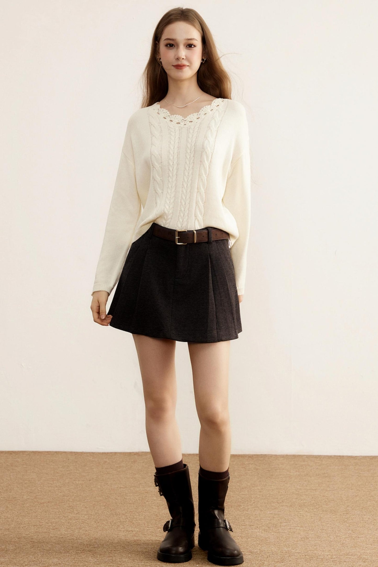 Knitted Wool Blended Top