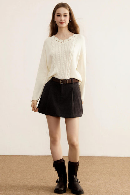 Knitted Wool Blended Top