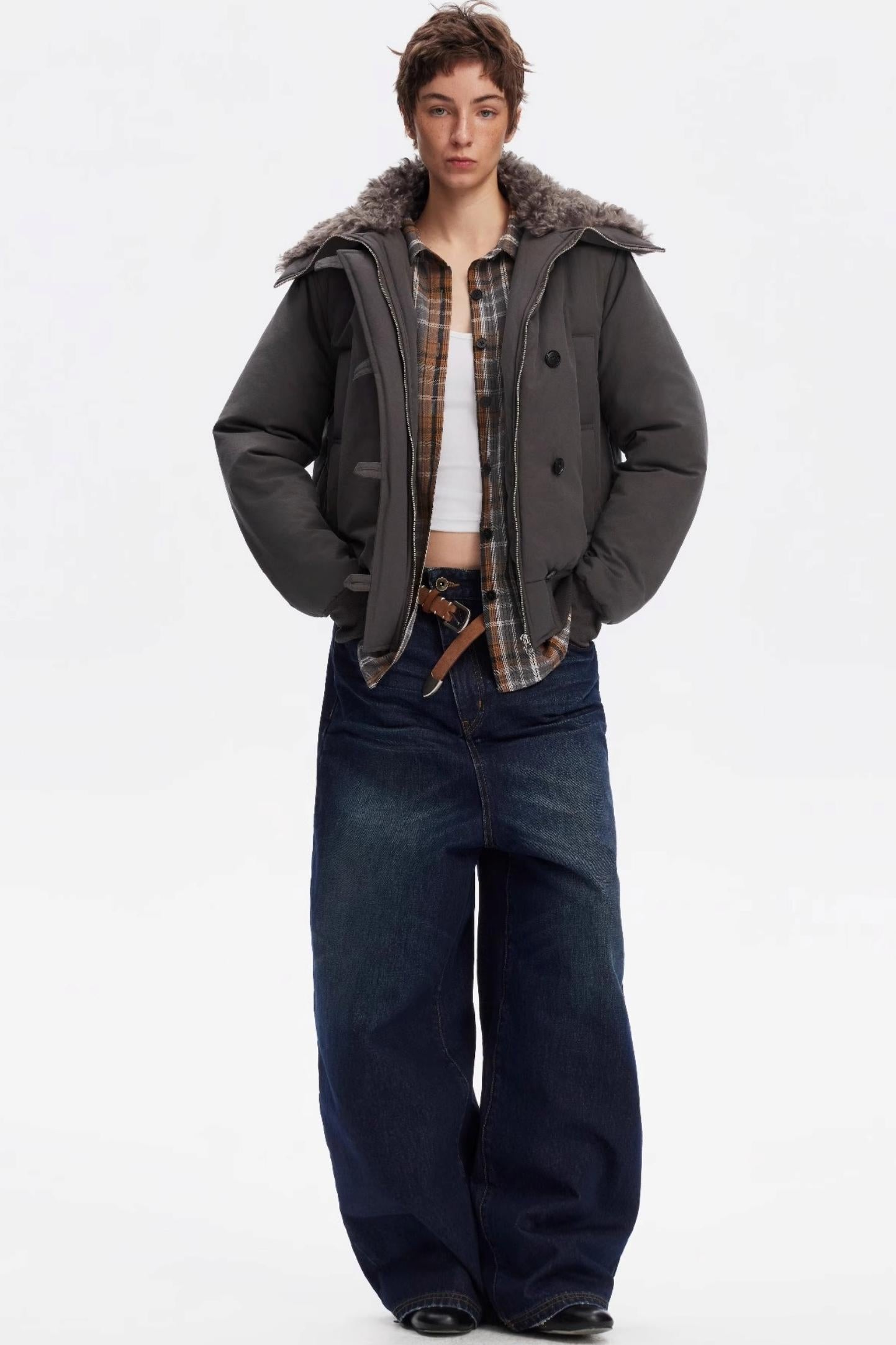 Vintage Yellow Distressed Jeans