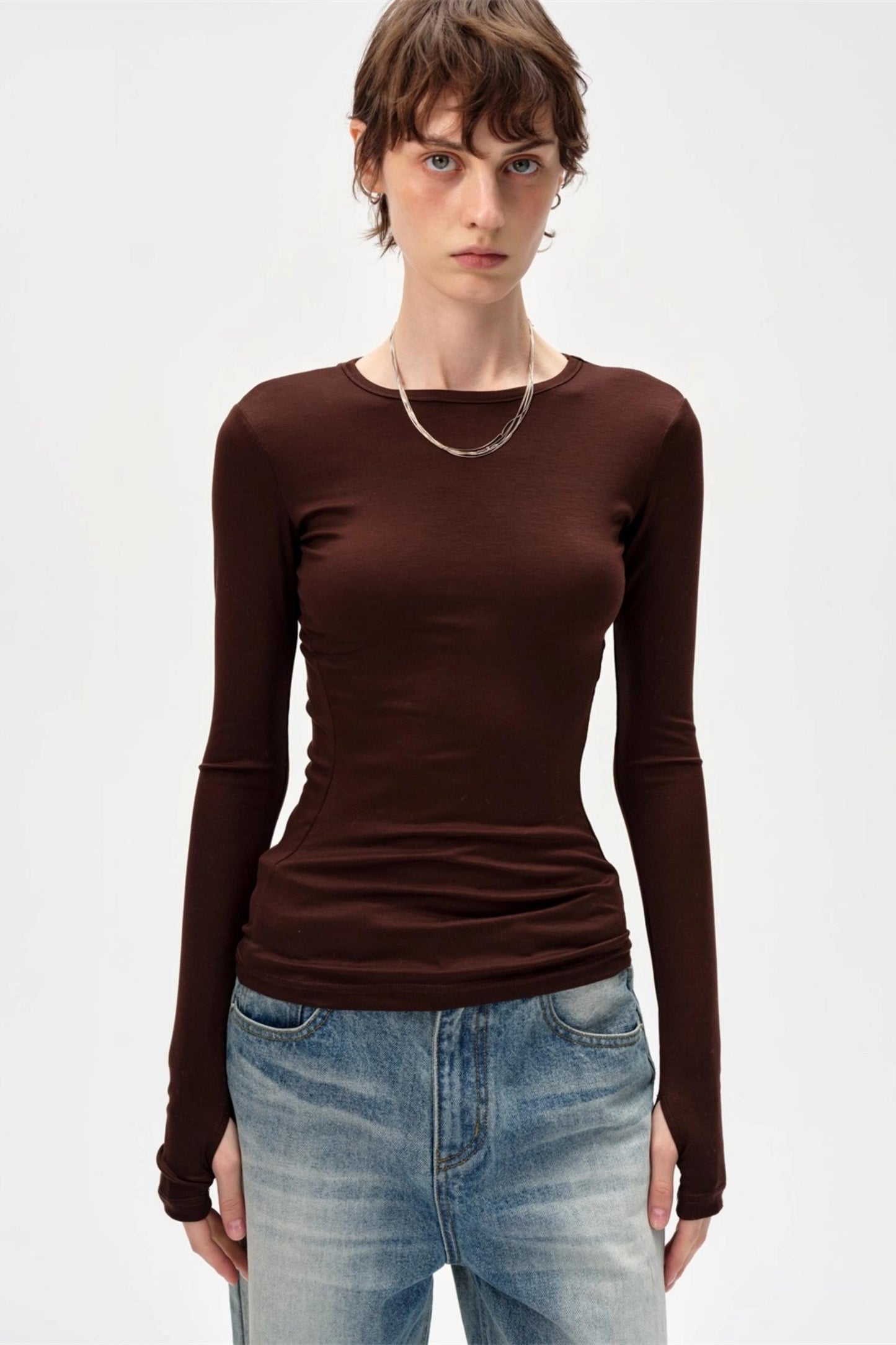 Versatile Knitted Striped Wool Base Shirt