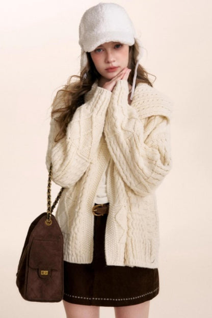 Safari Core Cable Knit Cardigan