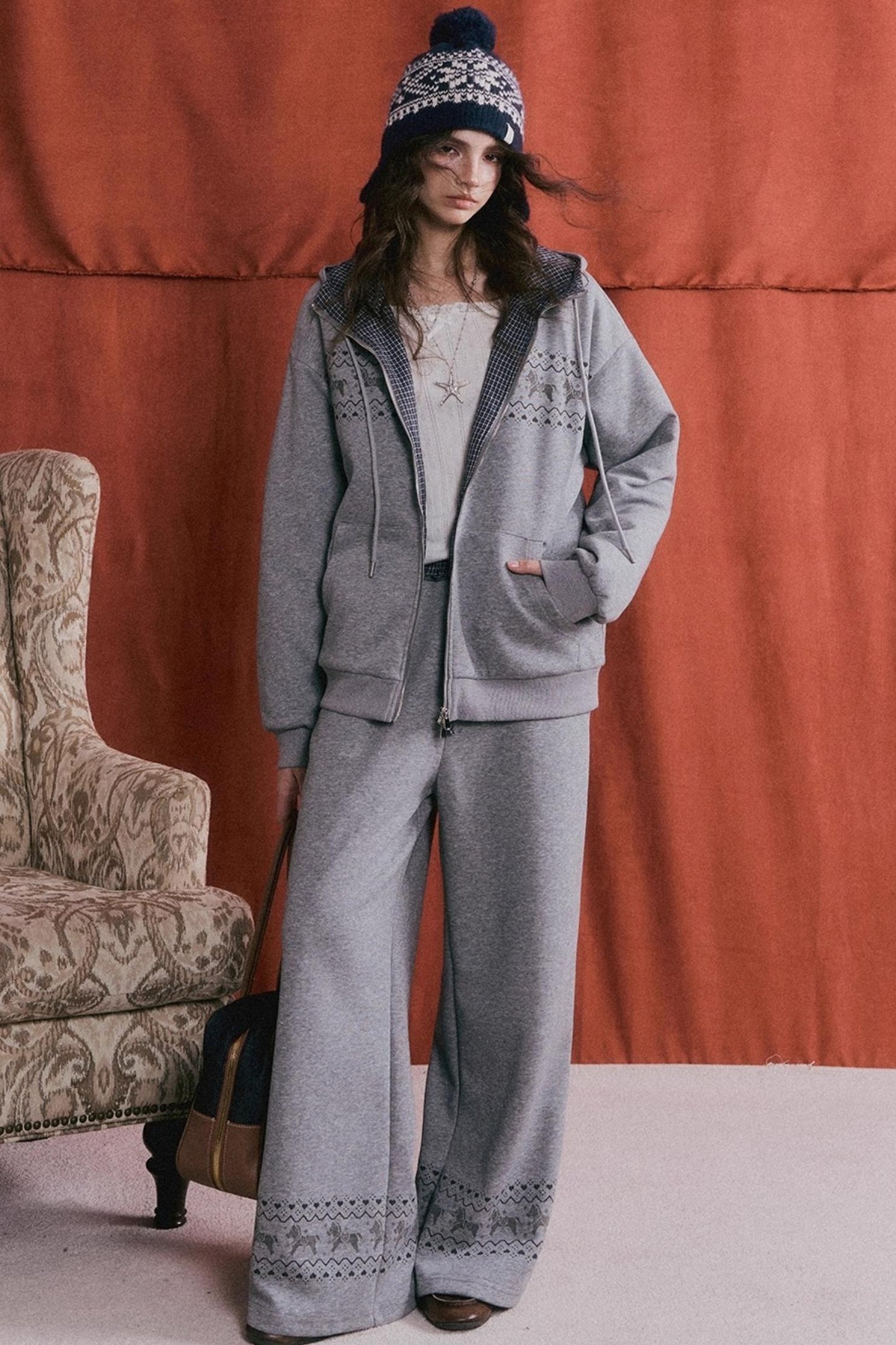 Fair Isle Quilted Jacket Set-Up