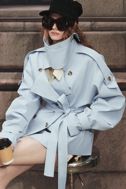 Classic Stand-Up Collar Trench Coat