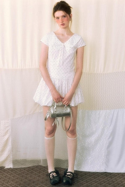 Navy Flower Bud Summer Dress