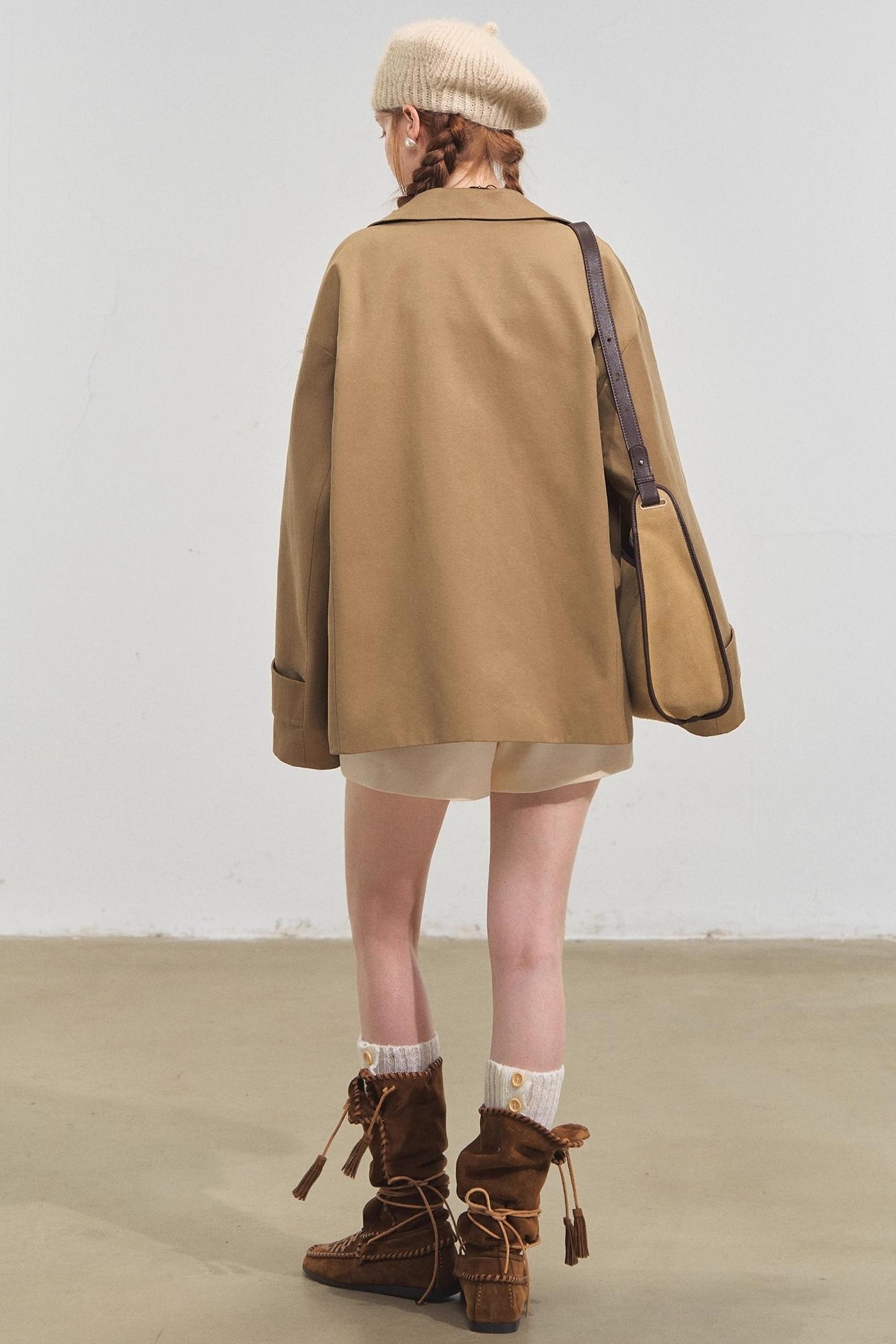 Fringed Shoulder Silhouette Coat