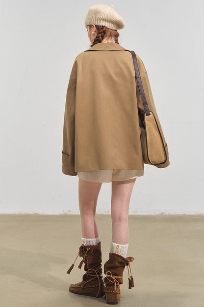 Fringed Shoulder Silhouette Coat